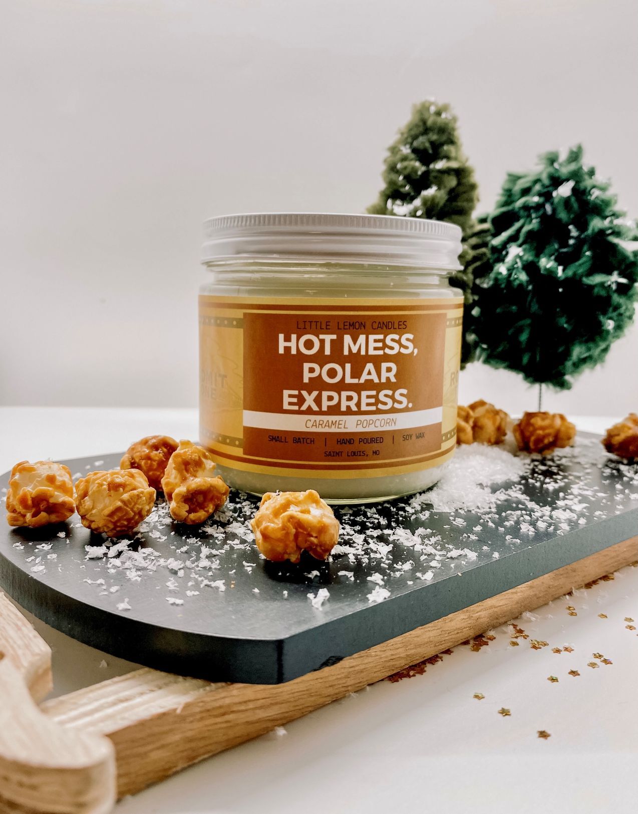 Hot Mess, Polar Express Caramel Popcorn Candle
